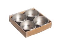 Metall-Teelichthalter, 4,1cm ø, Box 4Stück