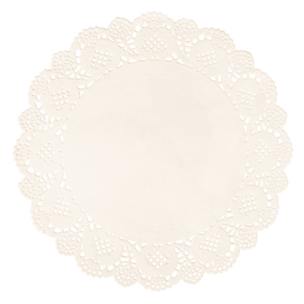 Spitzenpapier Rund, 21,5cm ø, SB-Btl 15Stück, creme