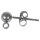 Edelstahl Ohrstecker m. Kugel+Öse, 4mm ø, SB-Btl 2Stück, platin