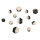 Holzperlen Diamant, 4St. ø1,5cm, 8St. ø1cm, SB-Btl 12Stück, schwarz