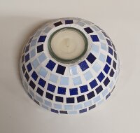 Teelichthalter Mosaik (blau)