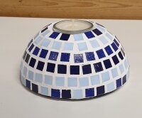 Teelichthalter Mosaik (blau)