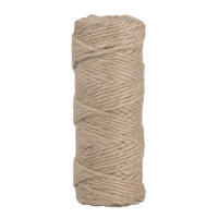 Jutegarn, 3 fach, 3,5mm ø, Spule 50m, natur