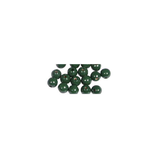 Holzperlen FSC 100%, poliert, 8mm ø, SB-Btl 82Stück, grün