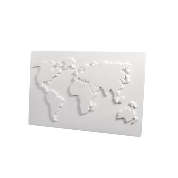 Gießform: Weltkarte, 20x30cm, Tiefe 1cm