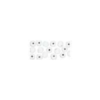 Holzperlen FSC 100%, poliert, 10mm ø, SB-Btl 52Stück, weiss
