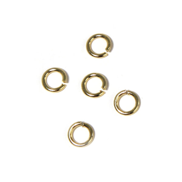 Ringel, rund, 4,6mm ø, 1mm, SB-Btl 30Stück, gold