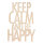 Holzschrift Keep calm..be happyFSC100%, 12,1x17,2x0,4cm, SB-Btl 1Stück, natur