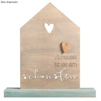 Holzmotiv HausZuhause ist es...FSC100%, 12,1x18,2x0,4cm, 2-teilig, SB-Btl 1Set, natur