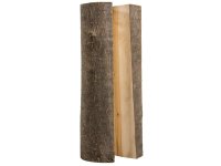 Holzstamm halbiert, natur, 23x7x4cm, Bund 2Stück