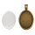 Metall- Fassung: Anhänger, 2x2,7cm, m. Cabochon, SB-Btl 1Set, altgold