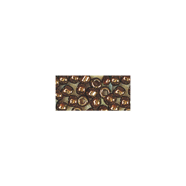 Rocailles, 2,6 mm ø, mit Silbereinzug, Dose 16g, kupfer