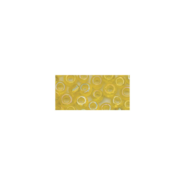 Rocailles, 2,6 mm ø, transp.gelüstert, Dose 17g, gelb