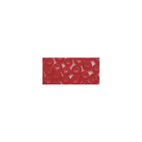 Rocailles, 2,6 mm ø, transparent, Dose 17g, rot