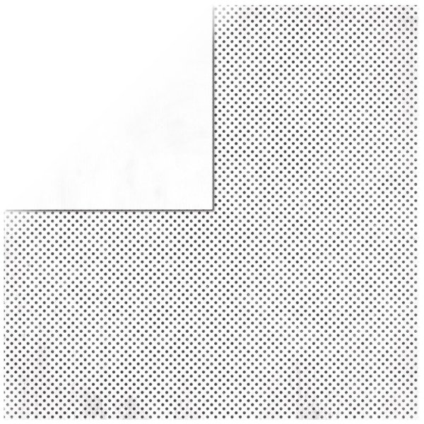 Scrapbookingpapier Double Dot, 30,5x30,5cm, 190g/m2, weiss