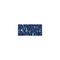 Rocailles, 2,6 mm ø, mit Silbereinzug, Dose 16g, d.blau