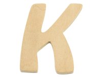 Holz- Buchstabe K,FSC Mix Credit, 6cm ø