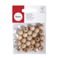 Rohholzkugeln FSC 100%,gebohrt, 12mm ø, 3mm - DL, SB-Btl 25Stück