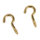 Schraubhaken, gebogen, SB-Btl. 24 Stück, messing, 20 mm