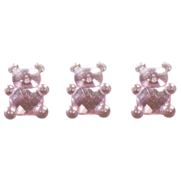 Acryl Teddybär, 1,1x1,5cm, SB-Btl 24Stück, babyrosa
