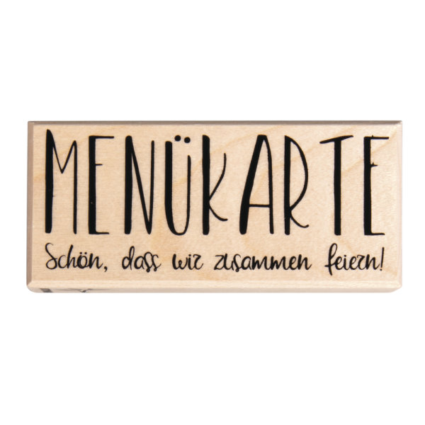 Stempel Menükarte - Schön, dass wir..., 4x9cm