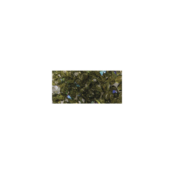 Glas Schliffperle, 4mm ø, Dose 100Stück, olive irisierend