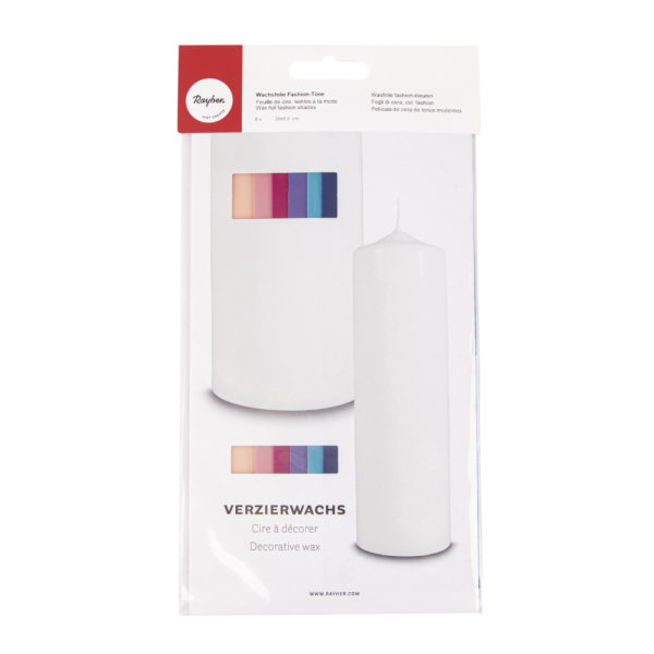 Wachsfolie Fashion-Töne, SB-Btl. 6 Farben sortiert, 20x6,5 cm