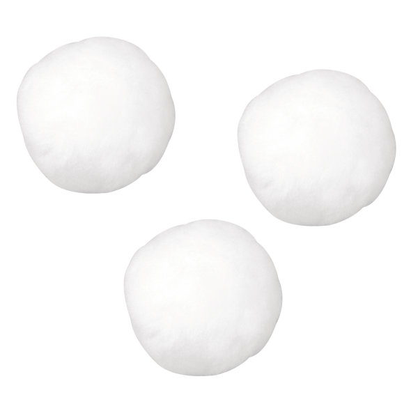Pompons, 10 mm, SB-Btl. 65 Stück, weiss