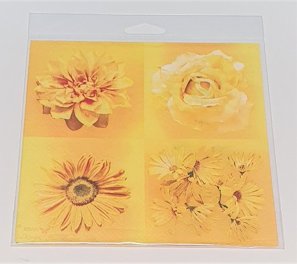 Serviette "gelbe Blumen" 1-er Set