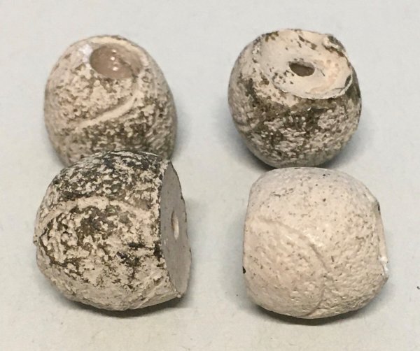 Schmuckanhänger rund Betonoptik, hellgrau, ca. 12mm Durchmesser, Beutel à 4 Stk.