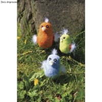 Deko-Feder, 8cm, SB-Btl, weiss, 10Stück