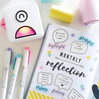 Poooli Print 3 Rollen selbstklebendes farbiges Papier  Pink, Blau und Gelb