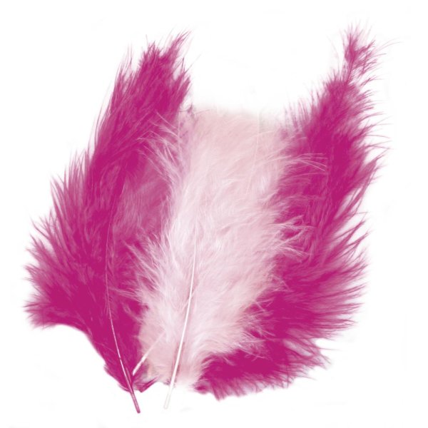 Flauschfeder-Mischung, 10-15cm, SB-Btl 15Stück, rosa/pink