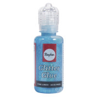 Glitter-Glue irisierend, Flasche 20 ml, hellblau