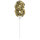 Folienballon Topper Zahl 8, gold, Ballon 13cm +Stecker 19cm, SB-Btl 1Stück