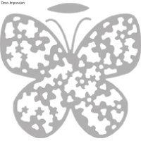 Stanzschablone: Floral Lace Butterfly, 6,9x6,1cm, SB-Btl...