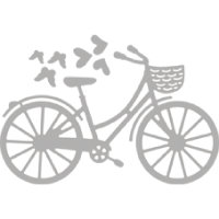 Stanzschablone: Bicycle, 8x5,1cm, SB-Btl 3Stück
