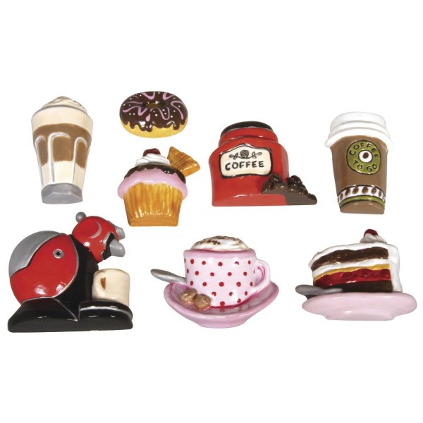 Giessform: Kaffee&Kuchen, 8 Motive, 3-6,5cm, Grösse: 23,2x18,3cm