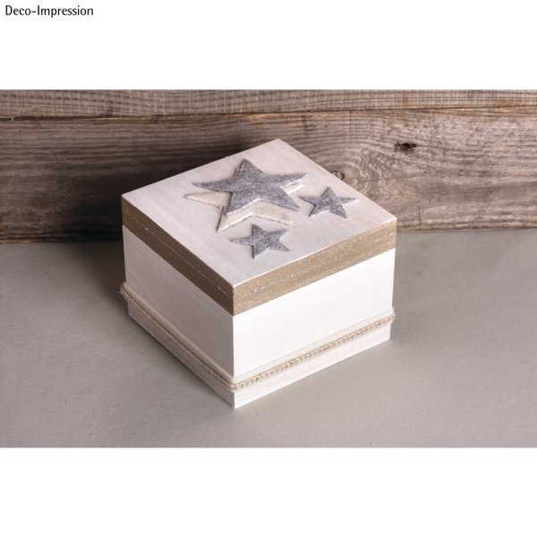 Holz Box mit Deckel, FSC Mix Credit, 12x12x9cm