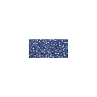 Premium-Rocailles, 2,2 mm ø, mit Silbereinzug, azurblau, Dose 12g