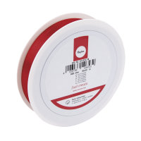Taftband mit Webkante, 25 mm, Rolle 50 m, rot