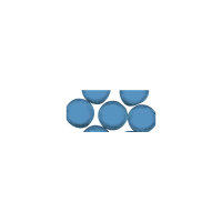 Mosaiksteine rund, 1 cm ø, transparent, SB-Box ca. 130 Stück / 210g, h.blau