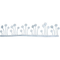 Dekoband: Blumenwiese, selbstklebend, 4cm, Rolle 2m, hellblau