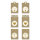 Sticker Tags - made with love, 3,2x5,3cm, SB-Karte 6Stück, kraft