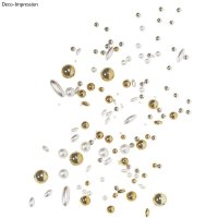 Plastik-Rundperlen, 3 mm ø, Dose 250 Stück, gold