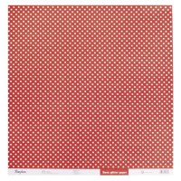 Scrapbooking-Papier: Glitter Dots, 30,5x30,5cm, 190 g/m2, klassikrot