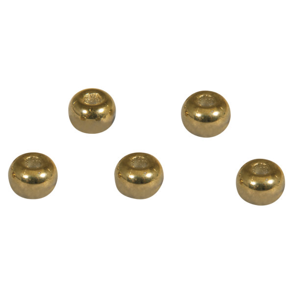 Rocailles metallic mit Grossloch, 5,5mm ø, Loch ø2mm, Dose 80Stück, gold