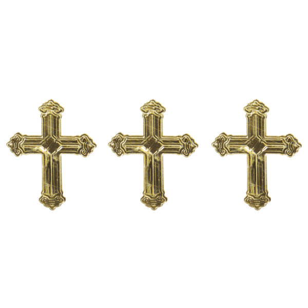 Metall Plättchen: Kreuz, gold, 1,5cm, SB-Btl 10g