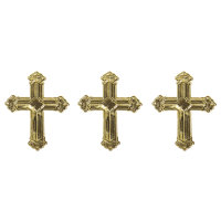 Metall Plättchen: Kreuz, 1,5cm, SB-Btl 10g, gold