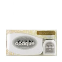 StazOn  Opaque-Set Stempelkissen + Tinte Cotton White